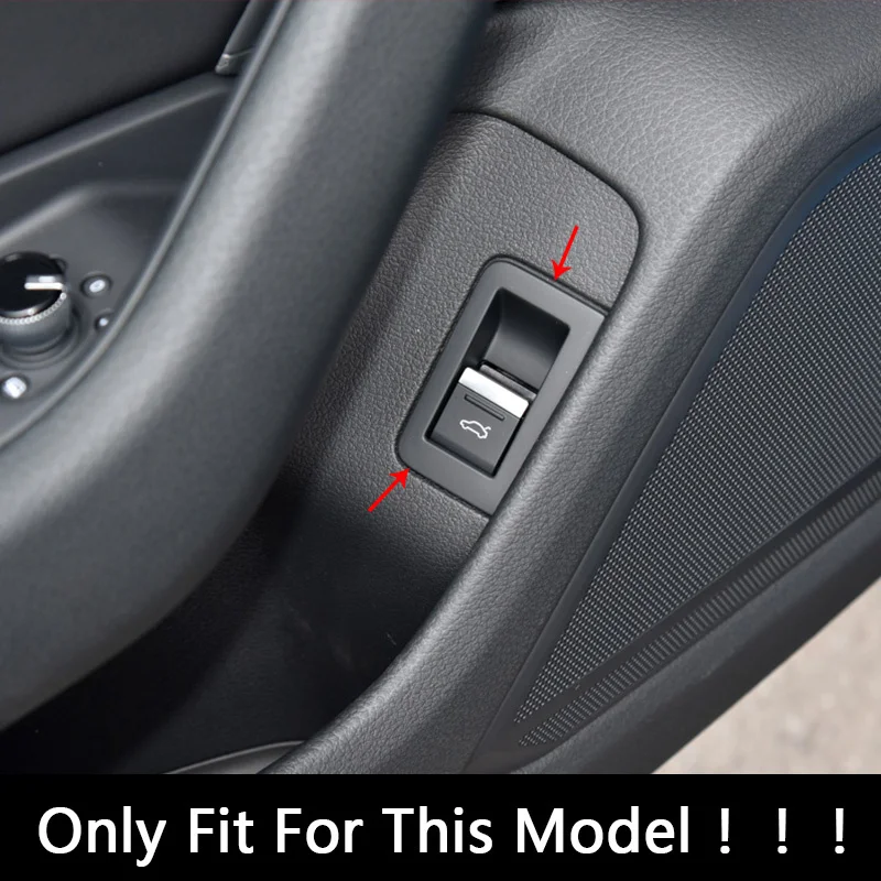 Car Front Door Trunk Switch Button Frame Decoration Cover Trim Strips For Audi A6 C8 2019-2021 Interior Automotive Accessories