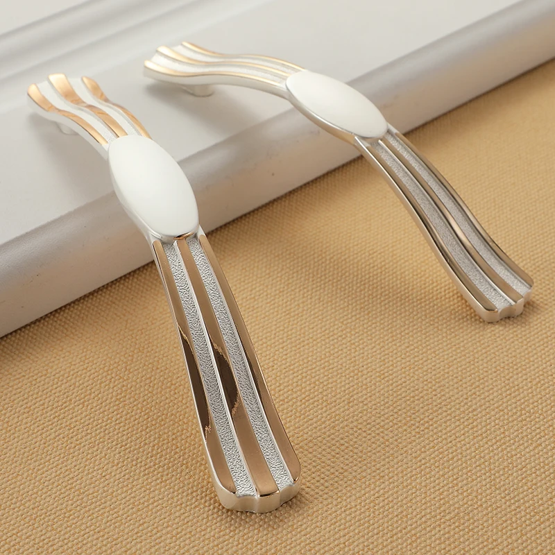 

AOBT Ivory White Kitchen Cabinet Storage Handles Dressers Closet Cupboard Door Pulls Drawer Knobs Furniture Handle Hardware