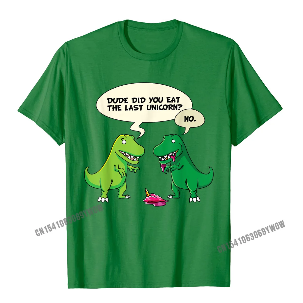 Dude Did You Eat The Last Unicorn Shirt Dinosaur For Camisas Men Men Company Unique T Shirt Cotton Top T-Shirts Printing