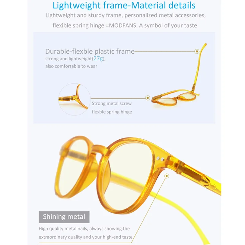Anti Blue Light Blocking Reading Glasses Women Men Round Vintage Computer Readers Presbyopic Glasses Maginfication +1.0 to +4.0