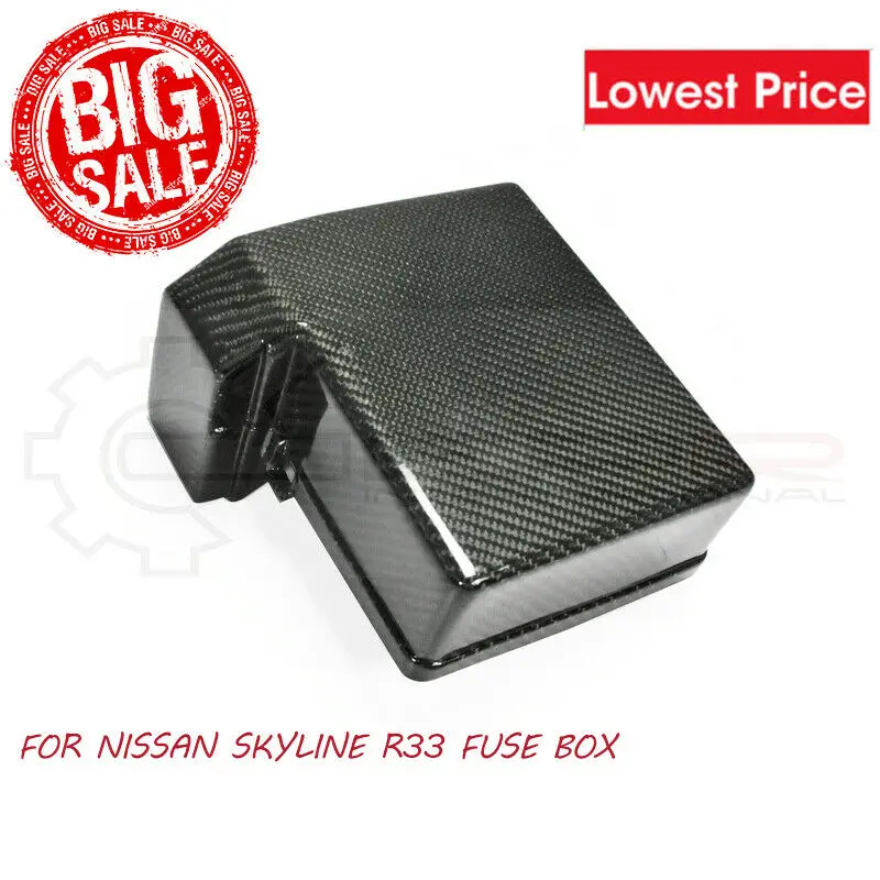 

For Nissan R33 Skyline GTR Carbon Fiber Black Glossy Finished Fuse Box Car Interior accessories Body kits