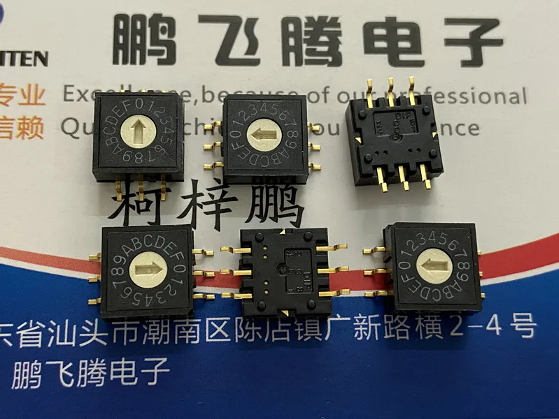 1PCS Taiwan Yuanda DIP RM3A-16R-V-B 0-F/16 bit rotary coding switch 3: 3 pin position positive code top adjustment patch 6 feet