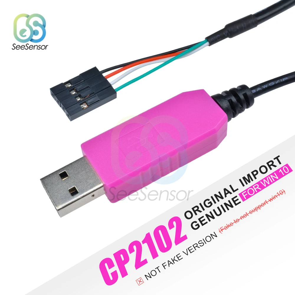 CH340 CH340G CP2102 PL2303TA USB to UART TTL Serial Wire Adapter Download Cable for WIN 7 8 10