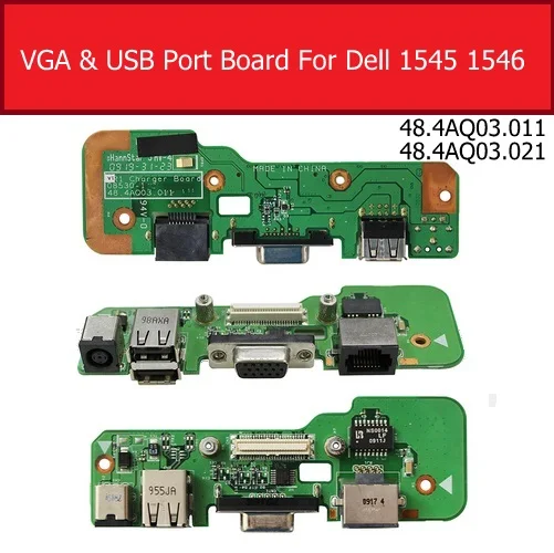 

LAN & USB & VGA & Charger Board For Dell Inspiron 1545 1546 DC Power Board replacement 48.4AQ03.011 48.4AQ03.021 Test 100% GOOD