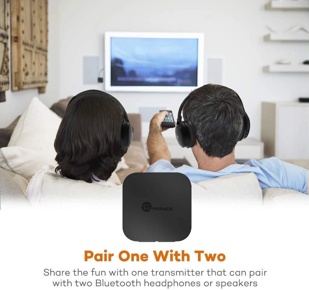 Taotronics adaptador sem fio bluetooth 5.0 transmissor receptor 3.5mm aux & rca áudio em casa música streaming aptx baixa latência adaptador