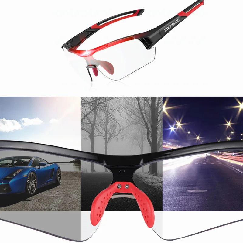 ROCKBROS Cycling Photochromic Sunglasses Bike Road MTB Bicycle Glasses Eyewear UV400  Women Men  Bike Glasses Out Sport Goggles