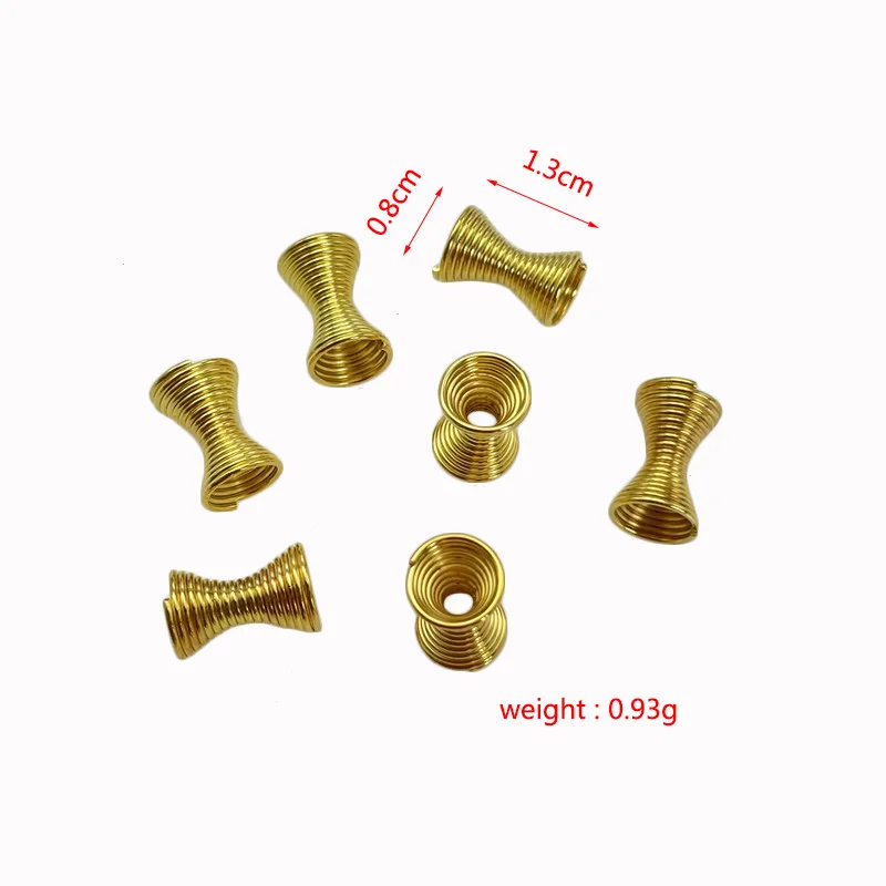 20pcs Metal Spring Funnel Shape Spacer Beads Caps Beading DIY Findings End Caps Bead Stoppers For Jewelry Makings Accessories