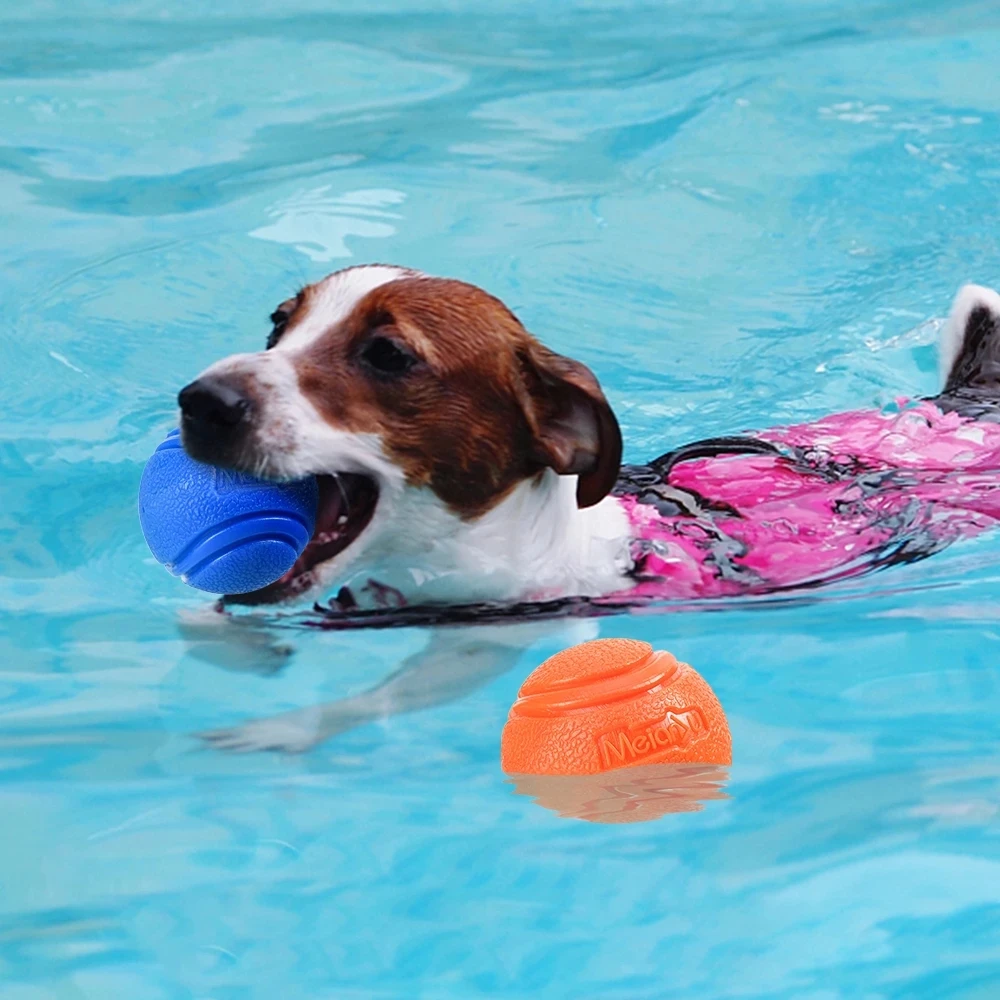 Jouets pour chiens de compagnie, balle gonflable en caoutchouc solide, résistance aux jouets à mâcher pour chiens, entraînement de lancer et de récupération en plein air pour chiens