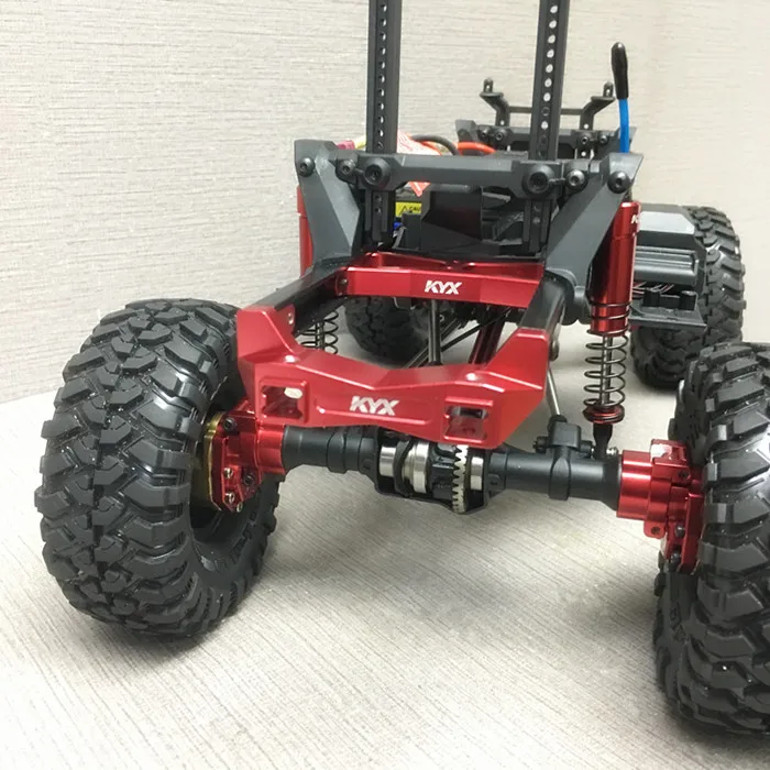 KYX Racing mocowanie tylnego zderzaka ze stopu aluminium ulepszenia części akcesoria do 1/10 zdalnie sterowany samochód gąsienicowy Traxxas TRX-4