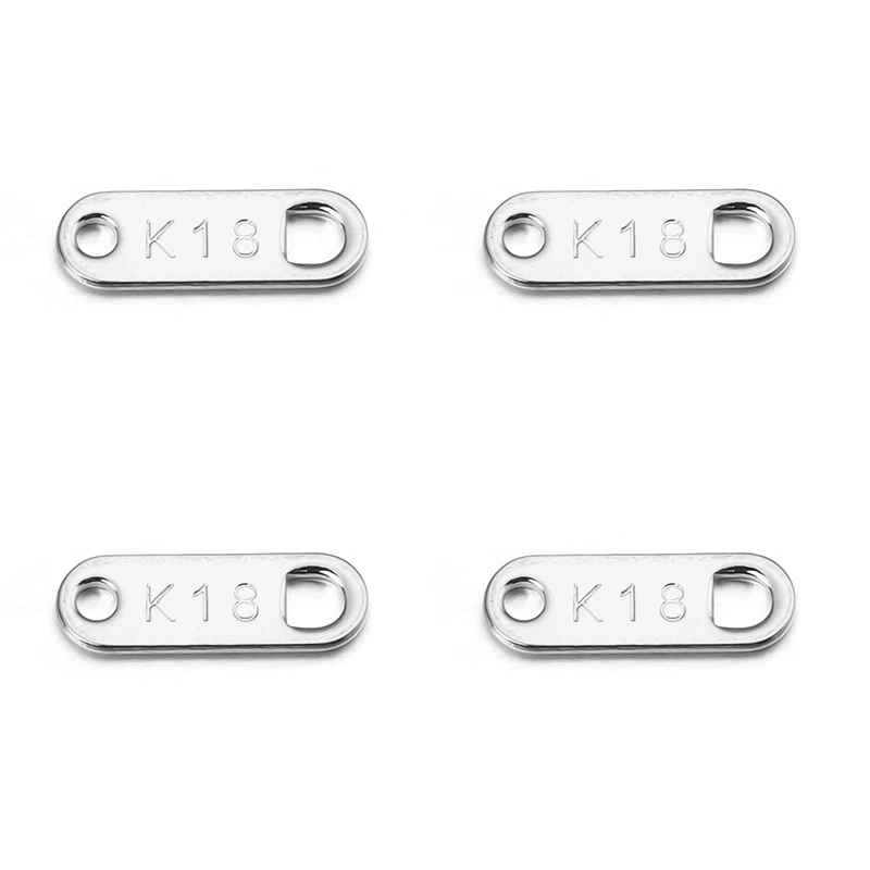 LINSOIR 30Pcs/lot Stainless Steel Engraved Rectangular Tail Chain Tag 11*3.5mm for Bracelet Necklace Jewelry Making