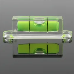 (10 Pieces/Lot) HACCURY Acrylic Square Level Bubble Mini Spirit Level Bubble Green Color with ears