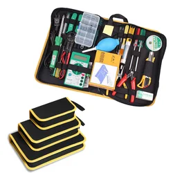 Oxford Canvas Waterproof Storage Hand Tool Bag Screws Nails Drill Bit Metal Parts Fishing Travel Makeup Organizer Pouch Bag Case