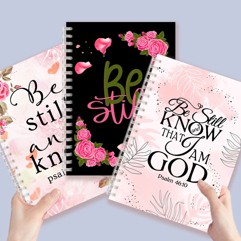 Psalm 46 10 Verse - Be Still and Know That I Am GOD - Spiral Notebook Christian Quote Bible Note Book Wisdom Vibes Faith Words