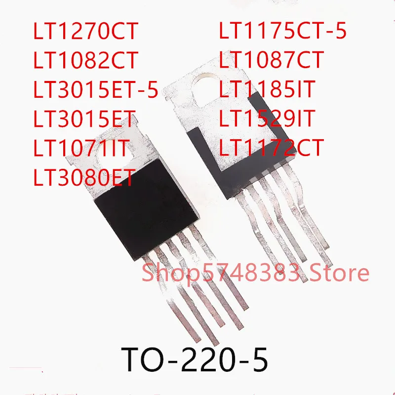 10PCS LT1270CT LT1082CT LT3015ET-5 LT3015ET LT1071IT LT3080ET LT1175CT-5 LT1087CT LT1185IT LT1529IT LT1172CT TO-220-5