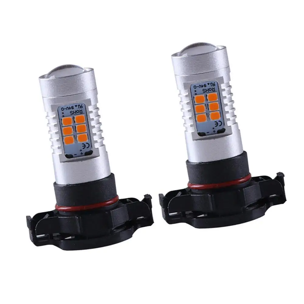 2x CANBUS Amber (yellow-orange) PSY24W (PG20-4) LED Bulbs No Error For AUDI A3 8P Sportback LED DRL Daytime Running lights