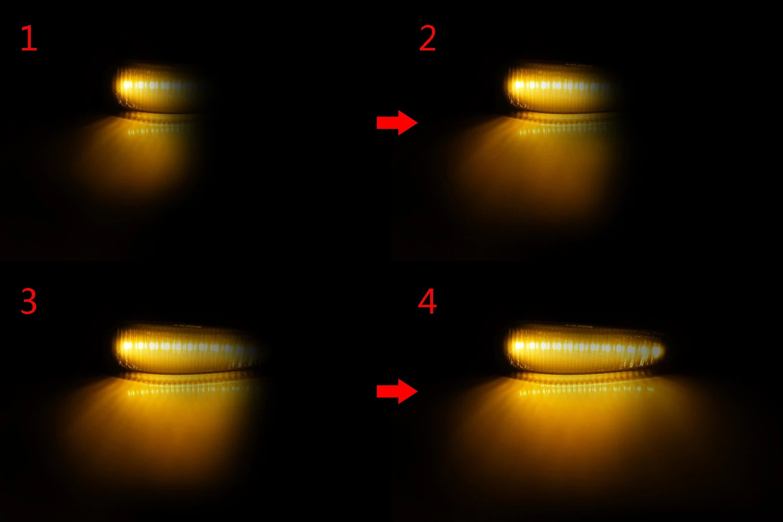 2X Amber LED Side Marker  Repeater Turn Signal Light Black Smoke For Mitsubishi Lancer Evo X 08-17 Mirage 14+ Outlander 11+