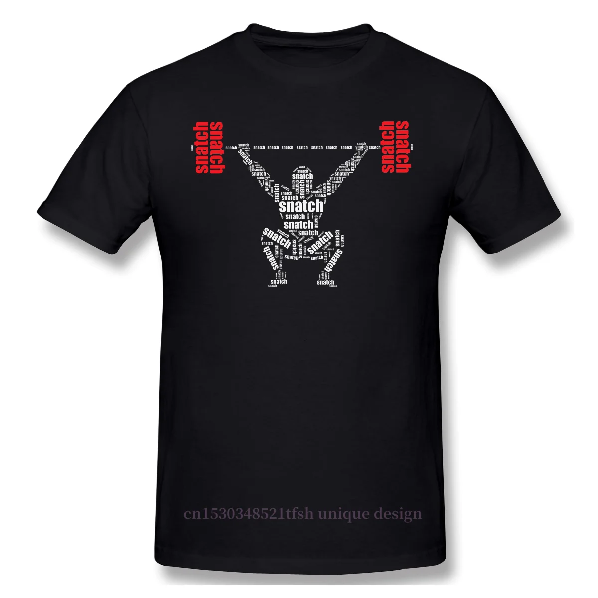 Koszula męska odzież podnoszenie humor kulturystyka pompowanie T-Shirt Crossfit Snatch Words ciemna modna koszulka z krótkim rękawem