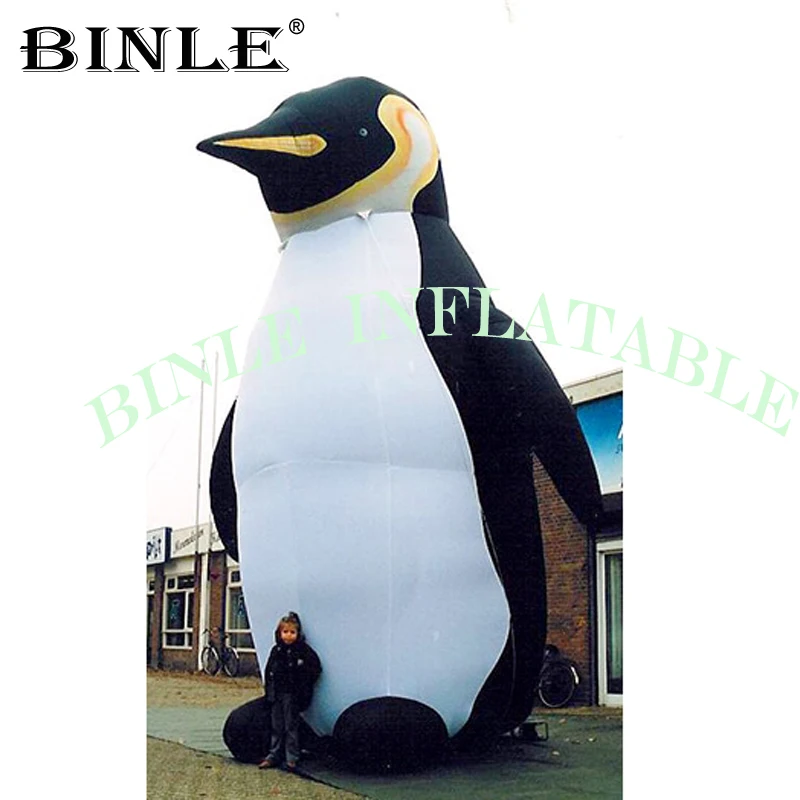 Holiday lovely oxford large Inflatable Penguin cartoons with Christmas hat For Advertising Trade Show decoration