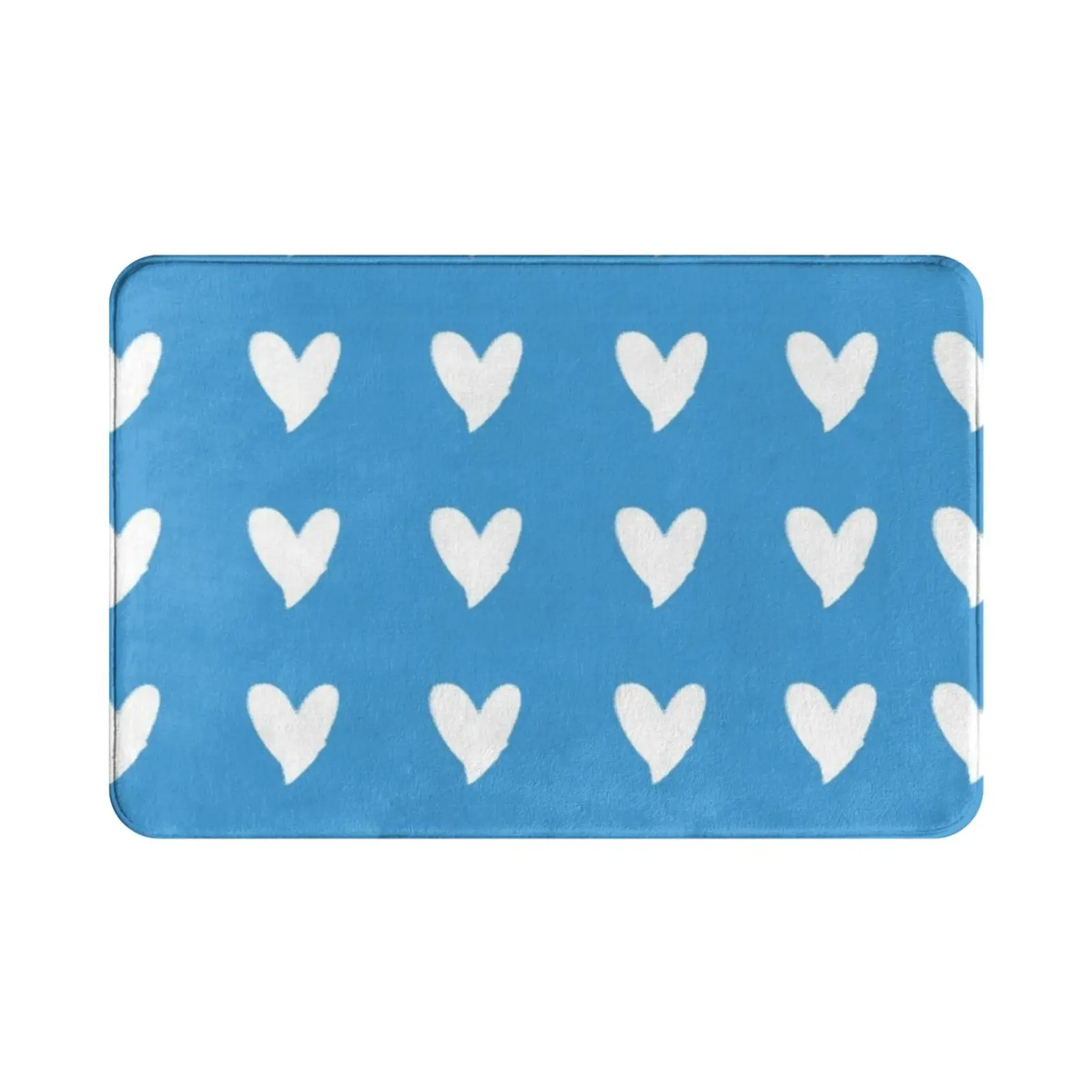 Heart Doodle Pattern Carpet 1654 Carpet Blue Baby Blue Light Blue Hearts Doodle Doodle Hearts White