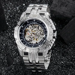Big Dial Automatic Mechanical Watch Men Stainless Steel Bracelet Russia Brazil Wrist Watches Mens Luxury Gold Silver Wristwatch