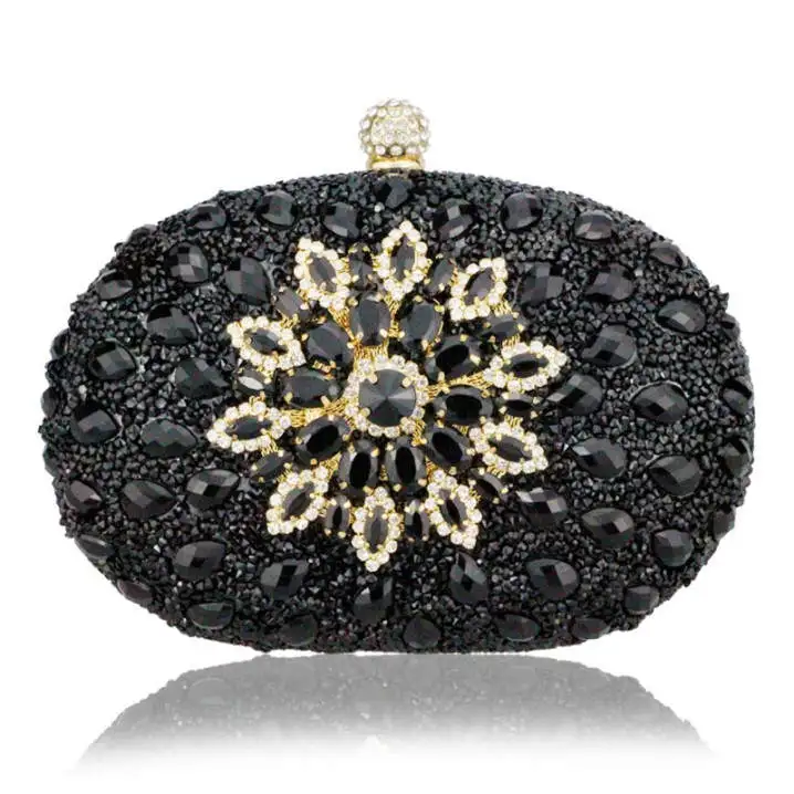 

Woman Clutch Bag Cell Phone Pocket Matching Wallet Purse Handbags Wedding Diamond Silver Floral Crystal Sling Package