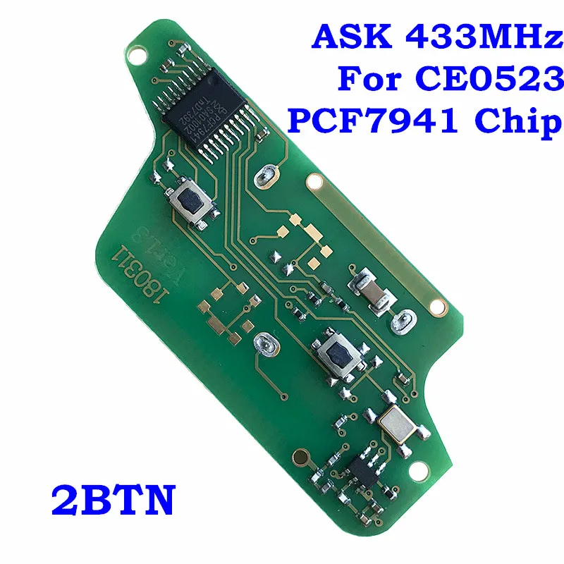 O pilot zdalnego składany kluczyk samochodowy tablica elektroniczna dla Peugeot 307 308 408 407 207 Citroen C2 C3 C4 PICASSO ID46 CE0523