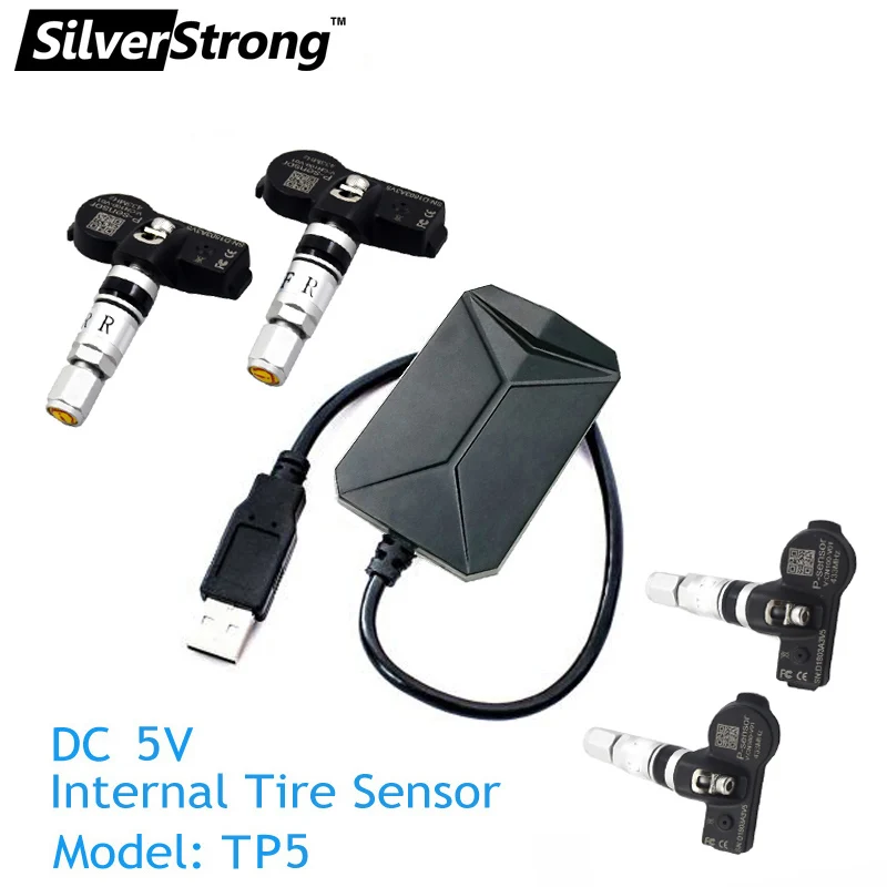 SilverStrong TPMS Car Tire Pressure Alarm Monitor System 4 Sensors Display Intelligent Tyre Pressure Temperature Warning