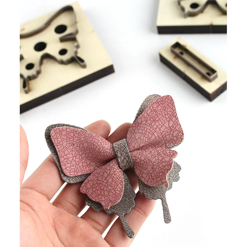 Leather craft Butterfly shape Die  Japan steel blade Art Template Cutting mould  handmade Punching Tools 3 Pcs / Set