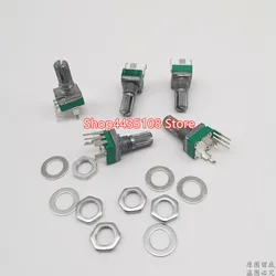 5pcs/lot sealed 3-pin RK097N single vertical potentiometer B1K B20K B50K B100K-B1M handle 15MM flower