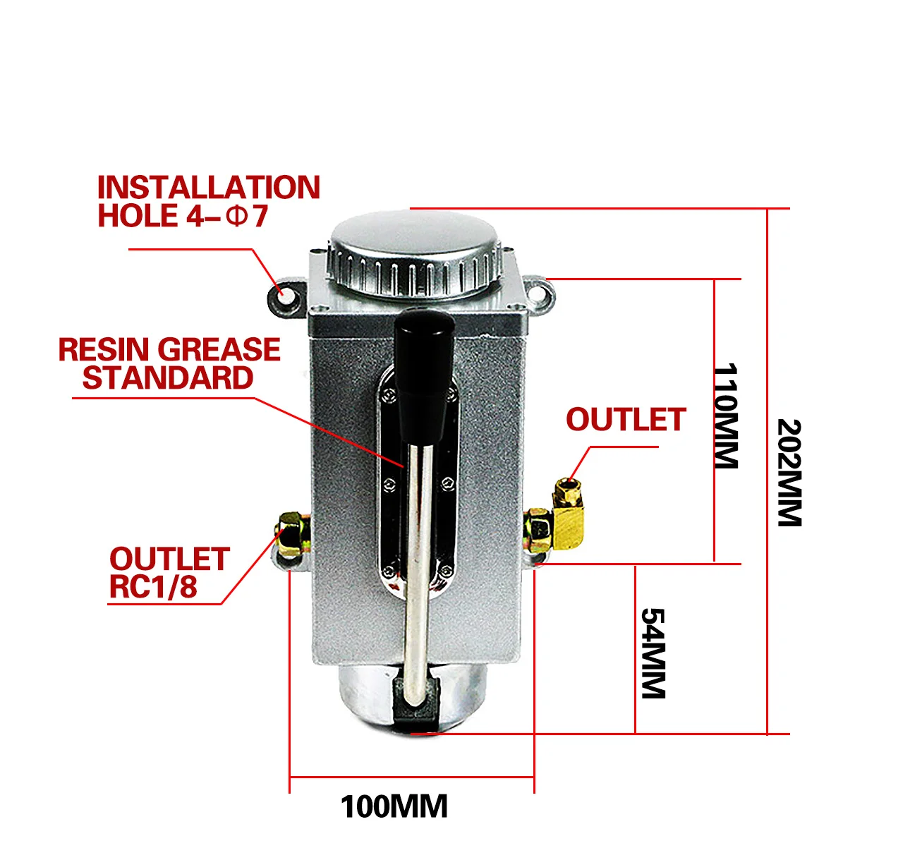 HY-8 Lubricating Manual Oil Pump Hand Lubrication Pump Used For Central Lubrication System Of Lathe/CNC Machine Tool