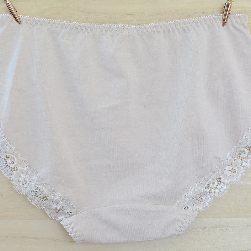 Lace briefs Plus Size Panties Lingerie Brief Women Sleepwear Mid Waist Briefs Female hipster Underpant Sexy Lace Underwear