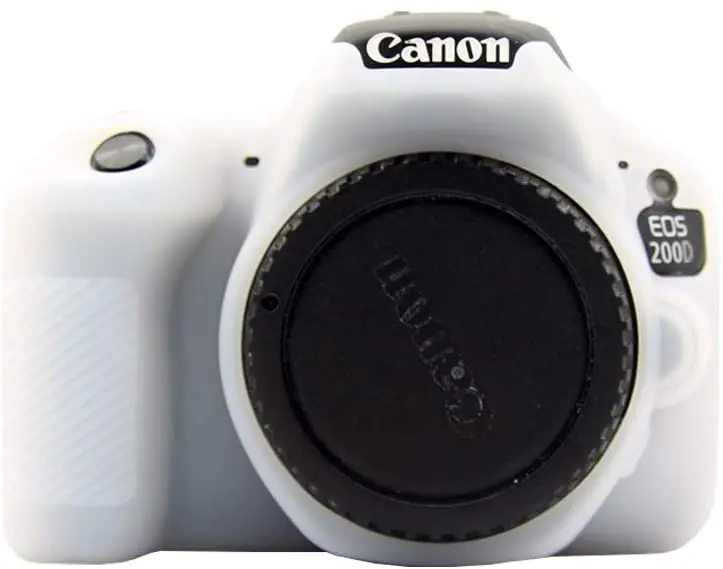 جراب واقٍ من السيليكون لكاميرا Canon EOS 200D Mark II 250D ، Rebel SL2 SL3 DSLR