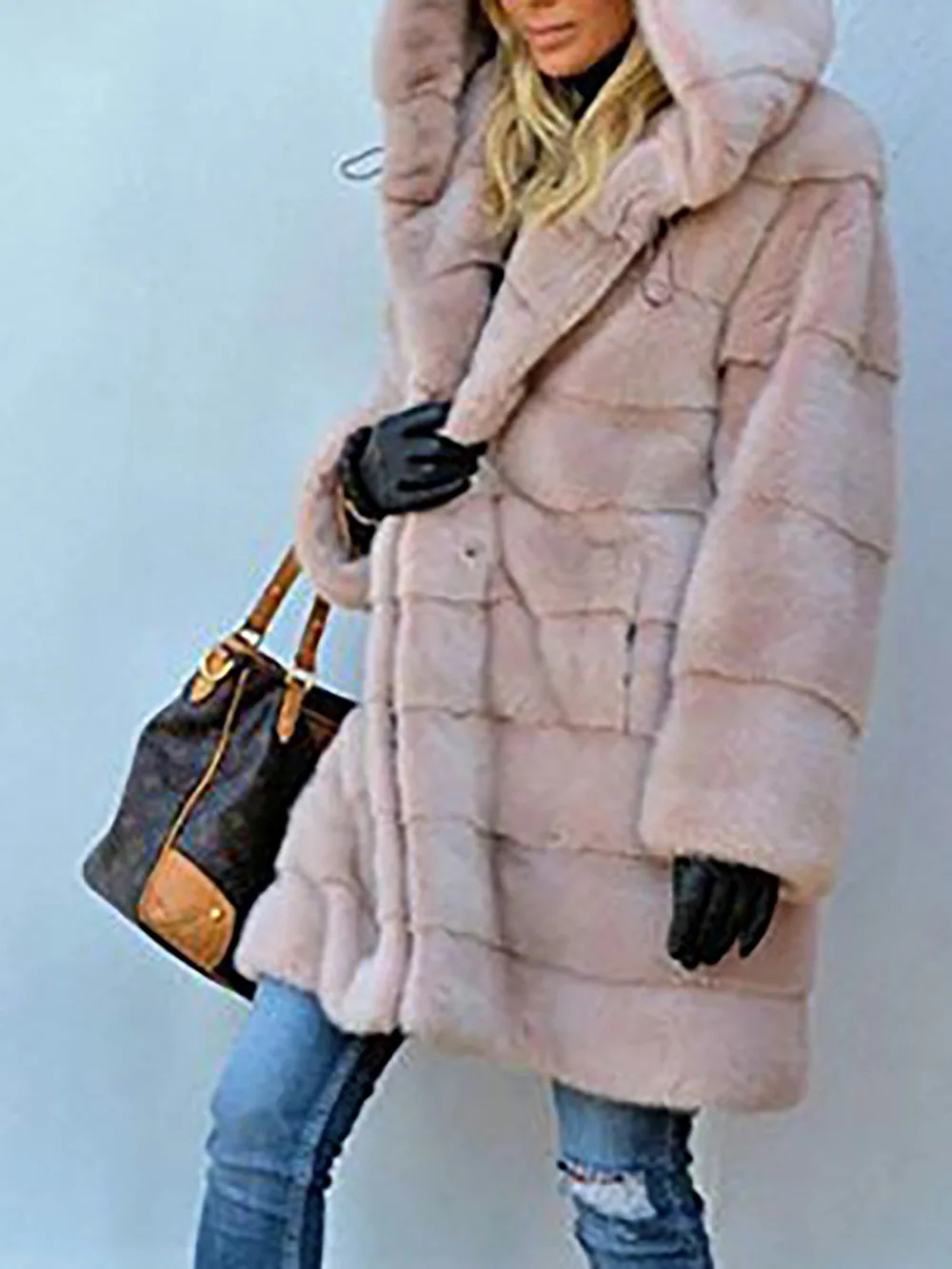 Winter Coat Women Large Fur Collar Hooded Long Jacket Thick Warm Korean Padded Parka Oversized Military Parka