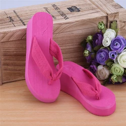 Summer Soft Women Wedge Sandals Thong Flip Flops Platform Slippers Beach LX9F