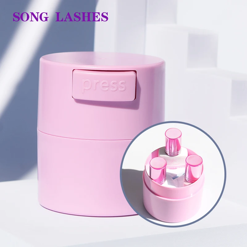 

SONG LASHES Eyelash Glue Storage Tank Eyelashes Extension Adhesive Stand Jar Container Activated Sealed Box