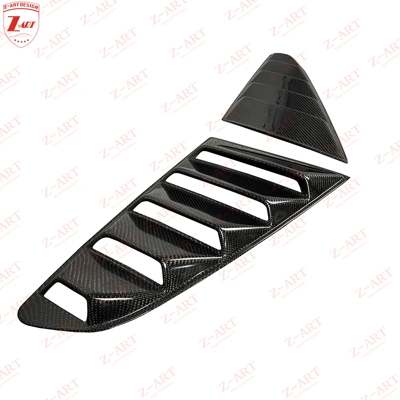 Z-ART for Mustang Carbon Fiber Quarter Window Louver for Ford Mustang 2015-2021 Carbon Fiber Quarter Window Cover for Mustang