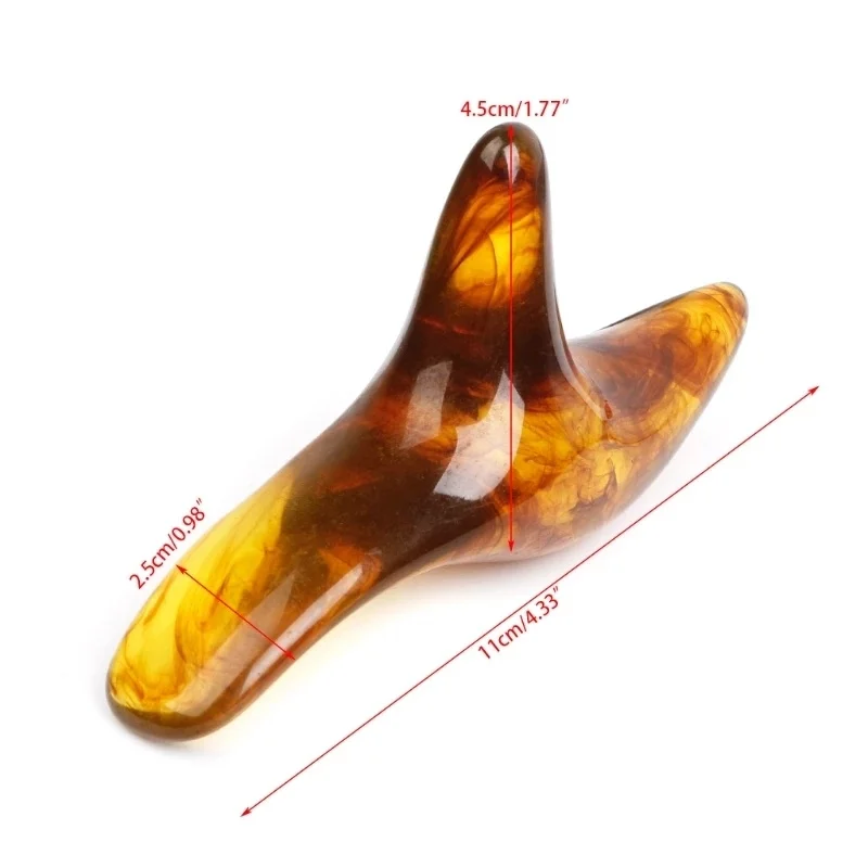 Gua Sha Amber Foot Feet Massager Resin Wax Triangle Resin Foot Detox Acupuncture Shiatsu Tool Foot Acupoint Massager Tools