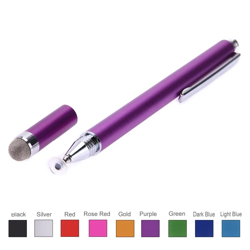 2in1 Capacitive Pen Touch Screen Drawing Pen Stylus with Conductive Touch Sucker Microfiber Touch Head for Tablet PC Smart Phone