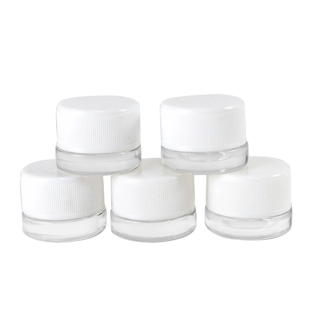 7ml Refillable Limpid Glass Gifts Vials Cosmetics Lotion Jars Hyaline Vitreous Cream Skin Care Products Empty Bottles 10Pcs