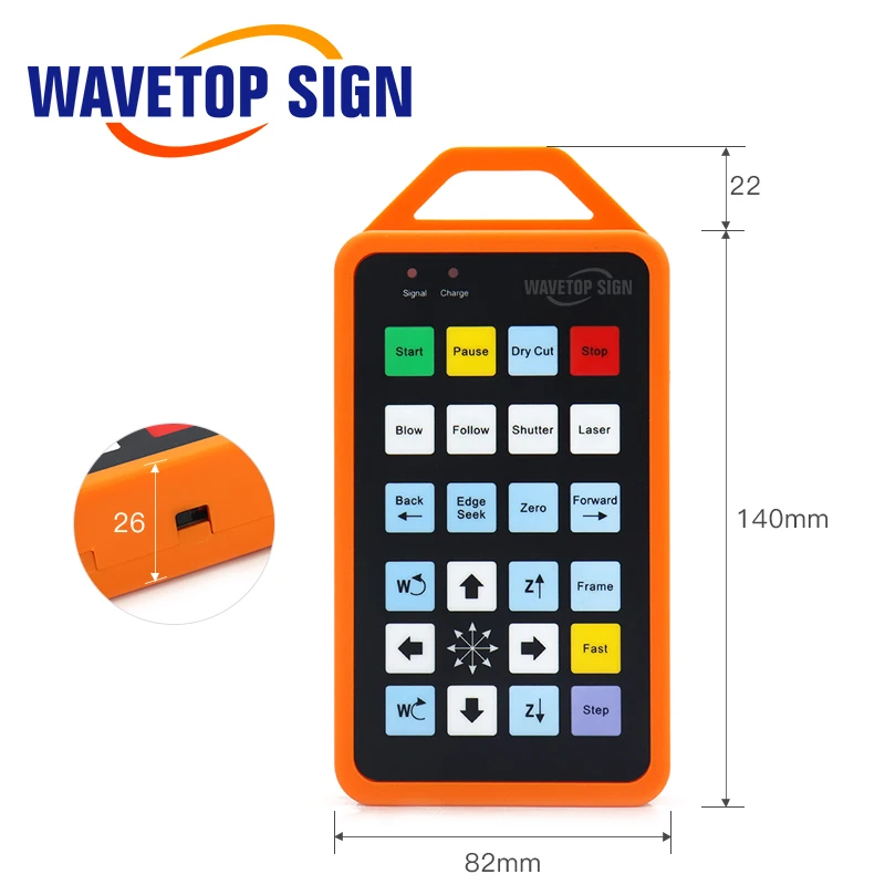 WaveTopSign نظام التحكم في آلة الليزر الألياف OEM صندوق المقبض اللاسلكي لصديق FSCUT FSCUT2000C CypCut BCS100 BMC1604
