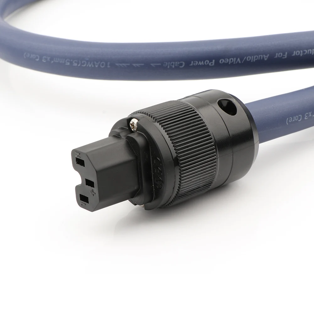 Monoaudio P902 5n Ofc 5.5 Vierkante Ac Netsnoer Kabel Met Vergulde Eu Stekker Voor Amp Cd