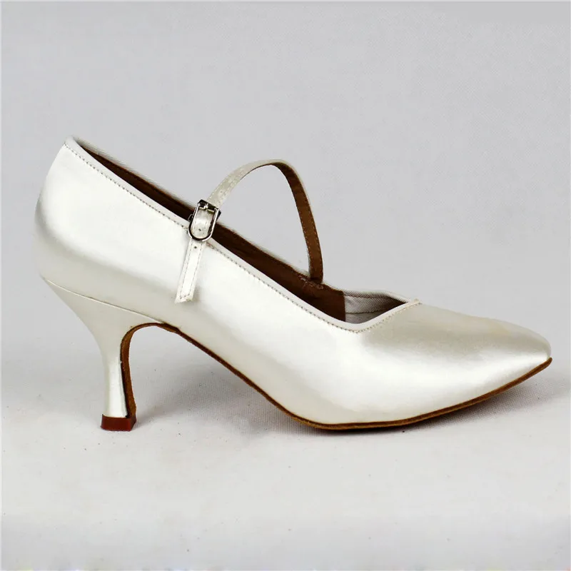 Closed Toe BD138 Frauen Stardard Tanzen Schuhe Weiß Fleisch 2,5 zoll Stabile Praxis Latin Ballroom Dance Schuhe Für Mädchen – Detail 2