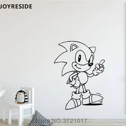 Joyresive calcomanía de personaje de juego para pared, pegatina de pared sónica de dibujos animados, decoración de vinilo bonita para el hogar, decoración de dormitorio de niños, diseño Interior A868