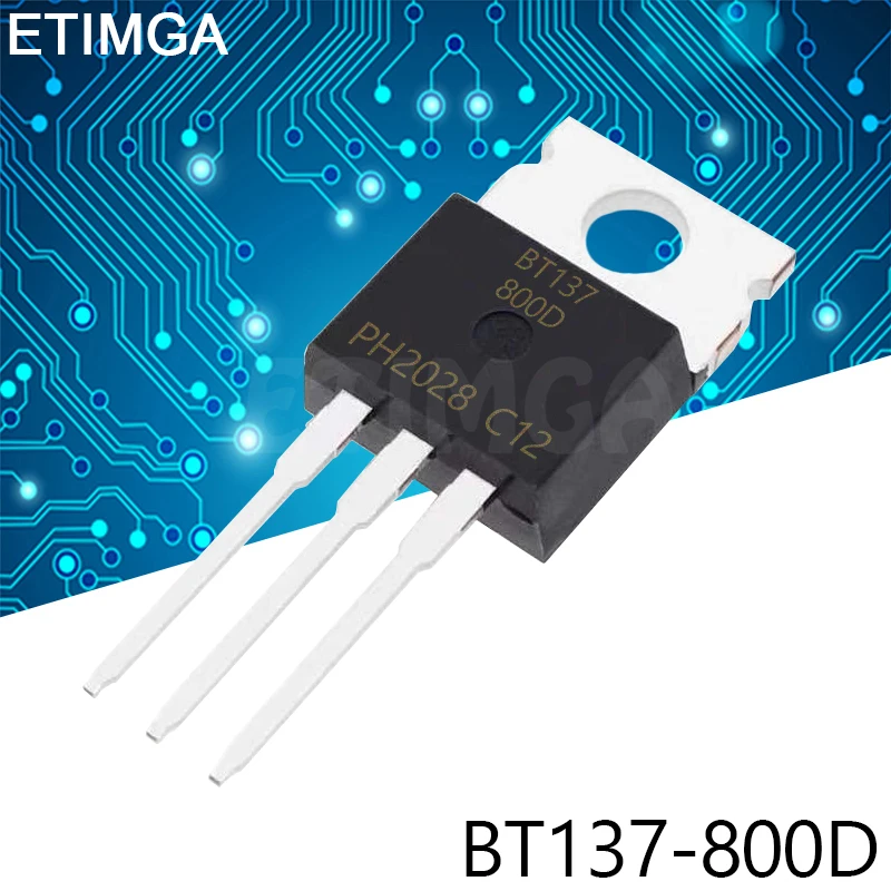 10PCS/LOT BT137-800D BT137-800 TO-220 Transistor 8A 800V