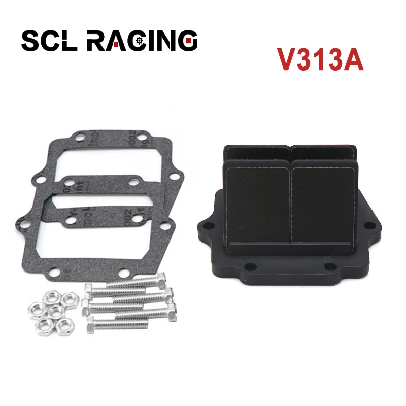 SCL Racing Motorcycle Carbon Fiber Intake Reed Valve  For KAWASAKI KDX200 KDX220 Ninja KRR KRZ150/ZX150 VForce3 V313A