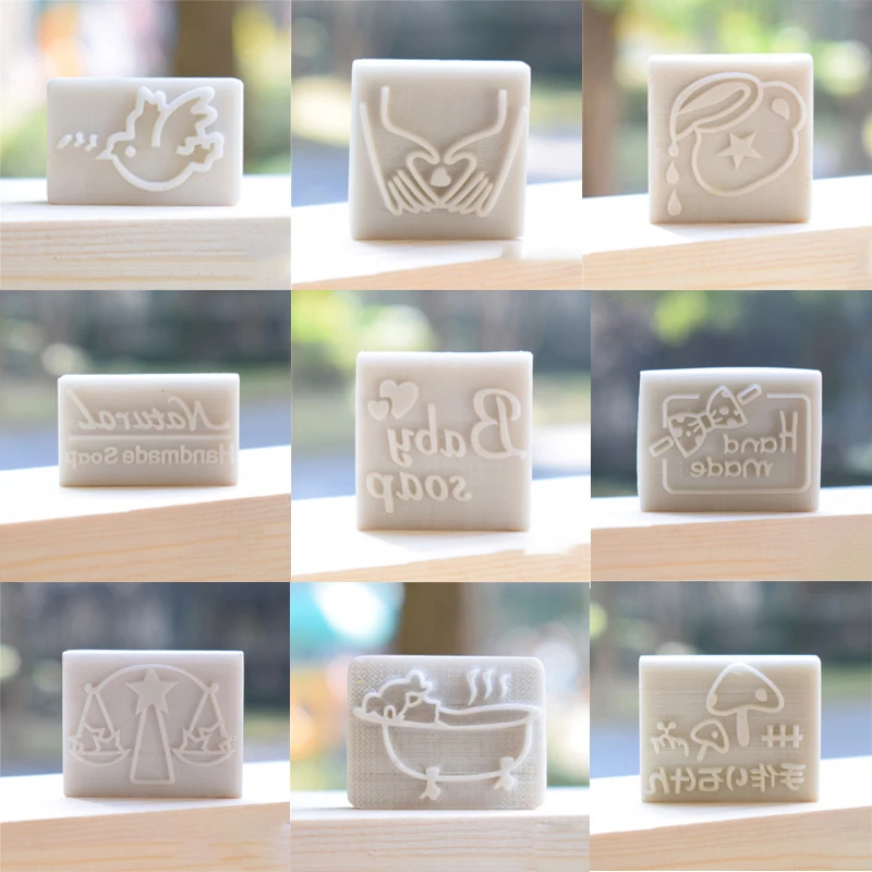 Handmade Soap Letters DIY Soap Stamp Resin Acrylic Handmade Seal Organic Natural Soap Making Tools