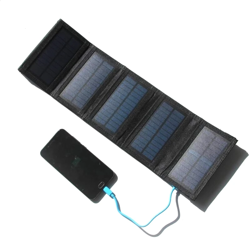 BUHESHUI 10W 5V Foldable Portable Solar Panel Charger For Mobile Power Camping Outdoor Waterproof