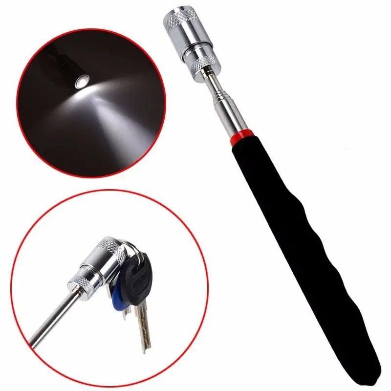 LED Magnetic Pick Up Torch Flexible Telescopic Magnet Magnetic Tool Torch Extendable Pick-Up Torch