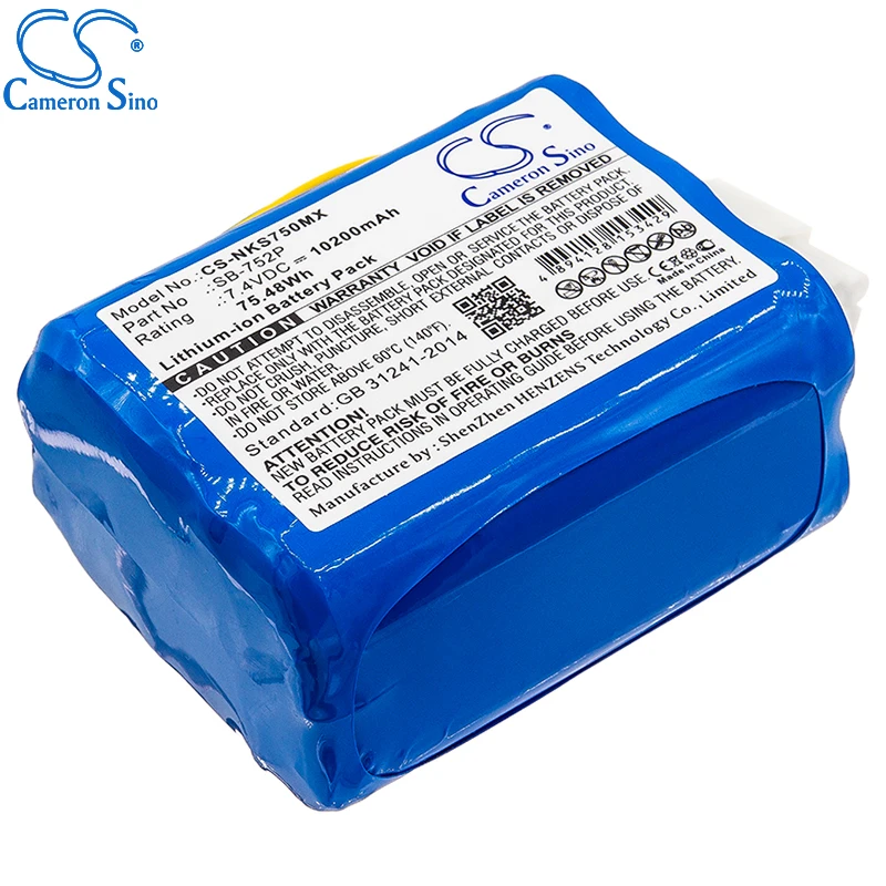 CameronSino Battery for Nihon Kohden SVM-7501 fits Nihon Kohden SB-752P Medical Replacement battery 10200mAh/75.48Wh 7.40V Blue