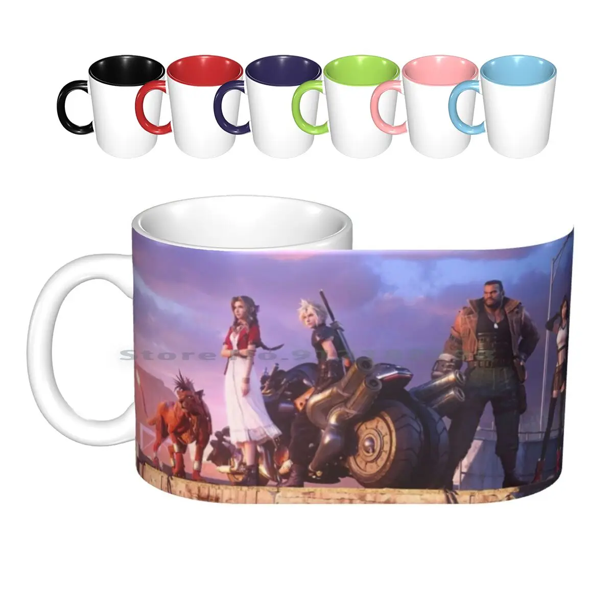 Final Fantasy 7 Remake-Poster Art Ceramic Mugs Coffee Cups Milk Tea Mug Final Fantasy Final Fantasy 7 Final Fantasy Vii Ff7